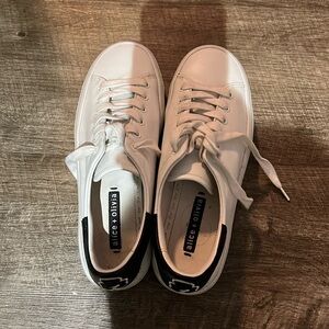Alice and Olivia white and black sneakers